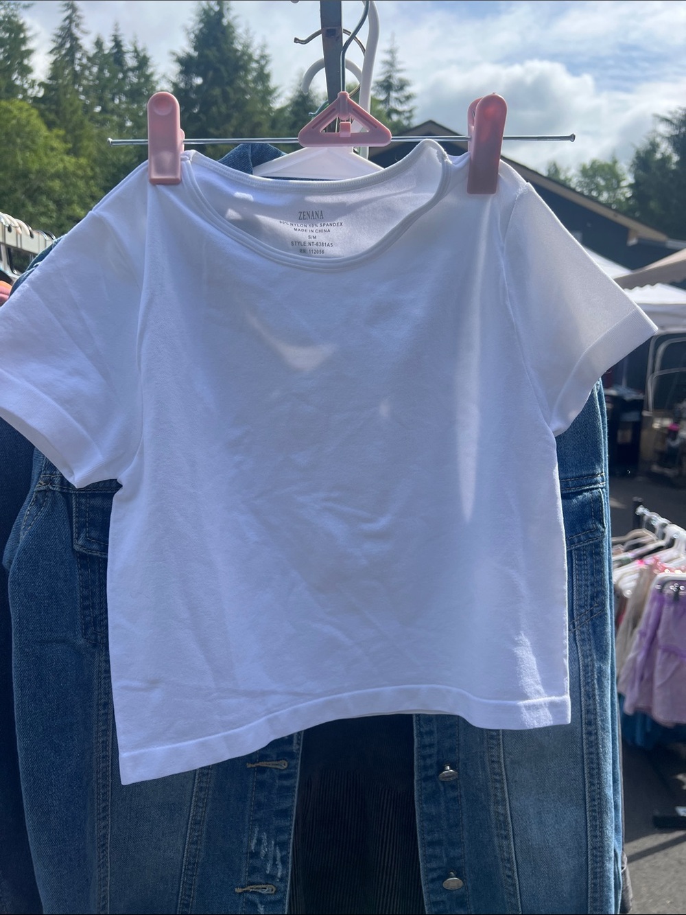 Cropped White Tee Top